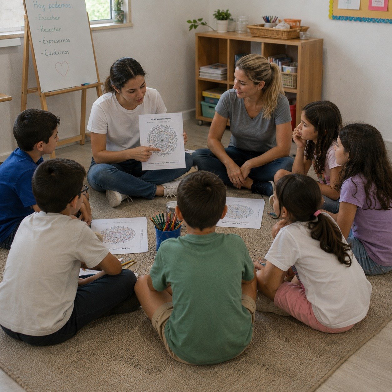 Educadores con grupo