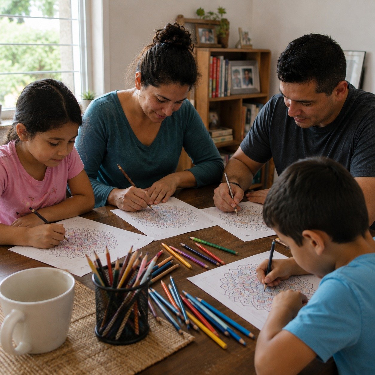 Familia creando juntos
